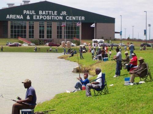 TRIAD fishing outside of the Paul Battle Jr. Arena & Exposition Center