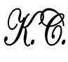 Letters K.C. in cursive