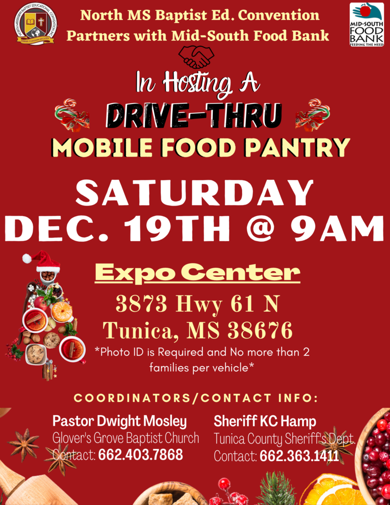 Mobile Food Pantry flyer.