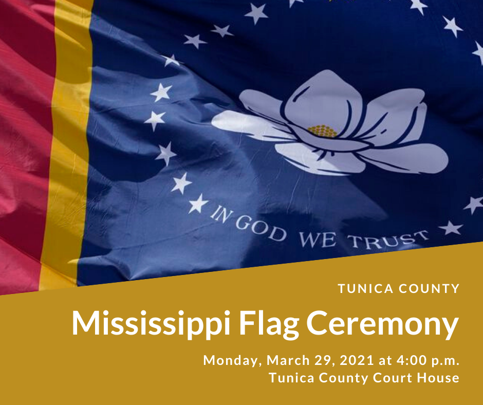 Flyer for flag ceremony.