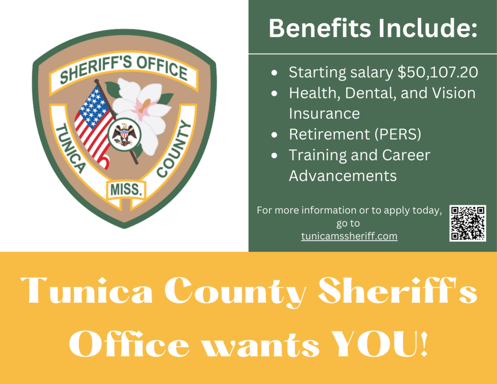 Tunica County Sheriffs Office wants YOU!.png
